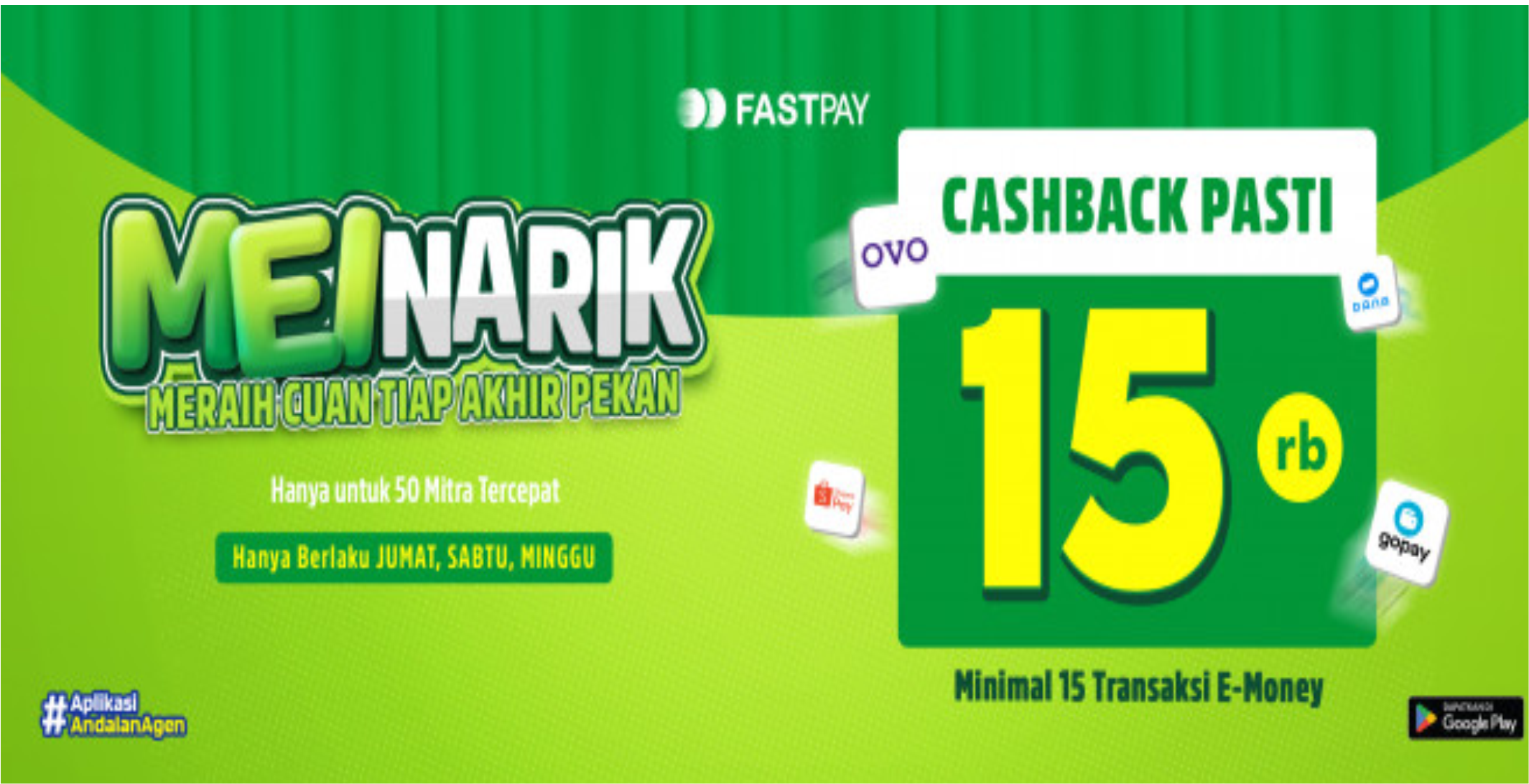 Promo Fastpay - Bonus Tiap Akhir Pekan