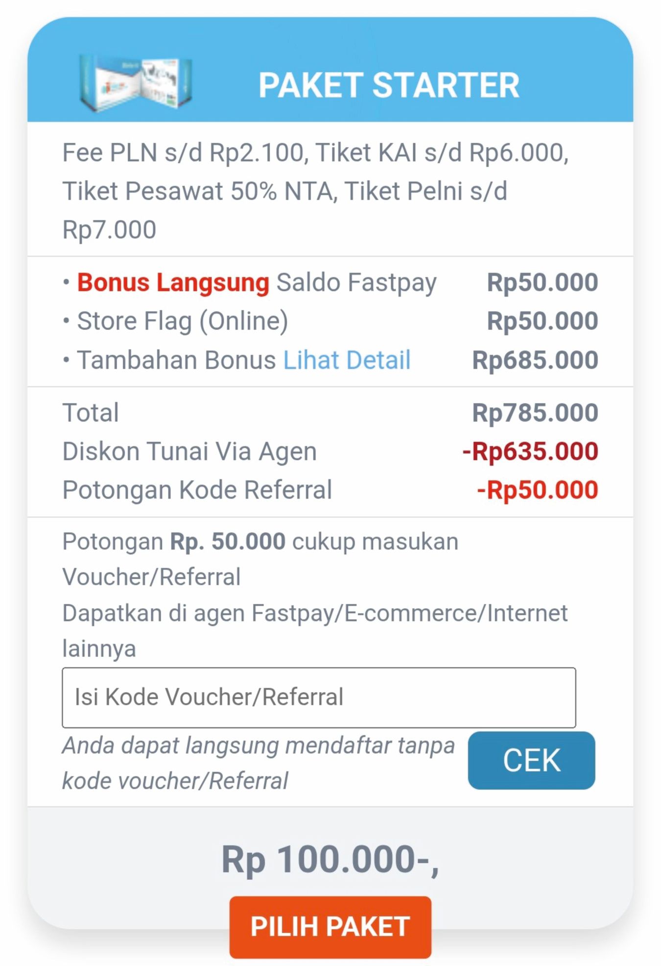 Paket Starter Fastpay