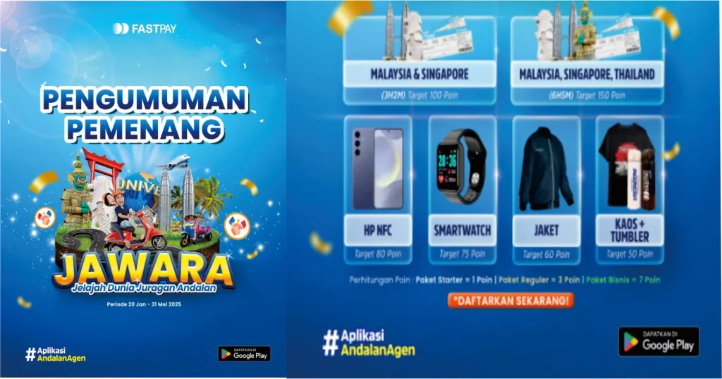 Pengumuman pemenang Jawara Fastpay 2025