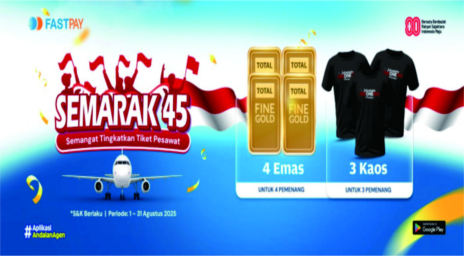 Promo Tiket Pesawat - Semangat 45 Emas Untukmu