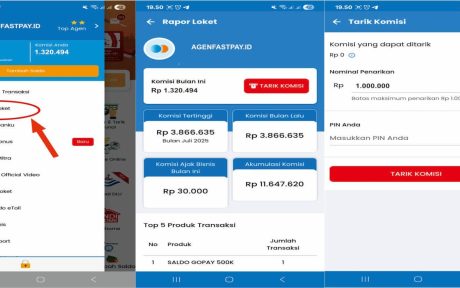 cara mencairkan komisi fastpay