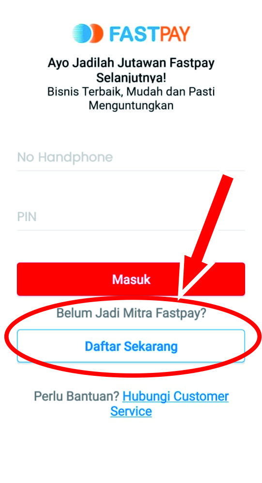 cara daftar fastpay di HP Android