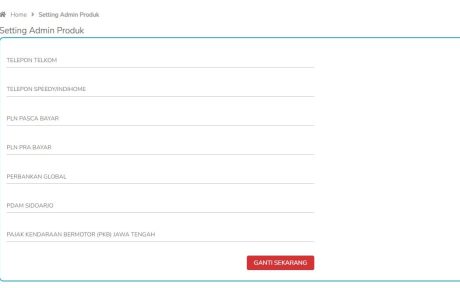 cara setting admin PLN Telepon PDAM Pajak Fastpay