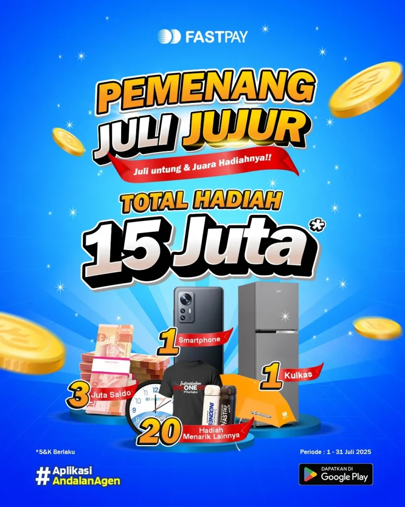 Pemenang Promo Fastpay Juli Jujur 2025