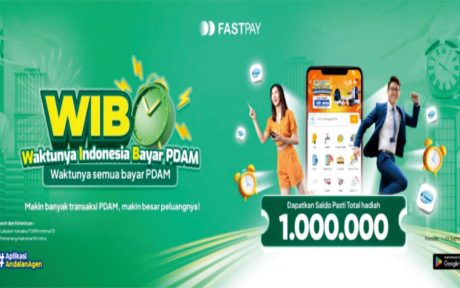 Banner promo Fastpay September 2025 – Waktunya Indonesia Bayar PDAM, hadiah saldo Rp1.000.000 untuk mitra aktif transaksi PDAM online