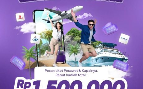 Banner promo Fastpay jual tiket pesawat dan kapal September 2025 dengan hadiah jutaan rupiah