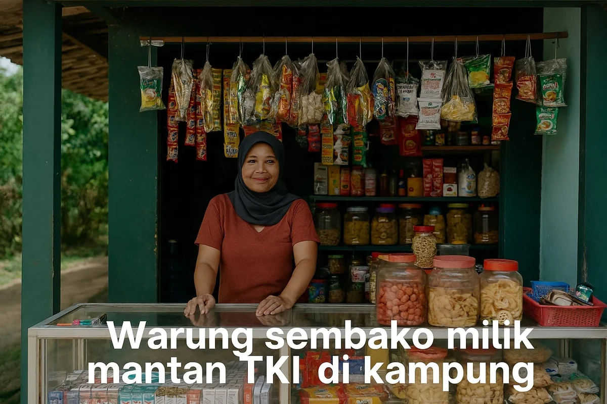 Warung sembako milik mantan TKI di kampung