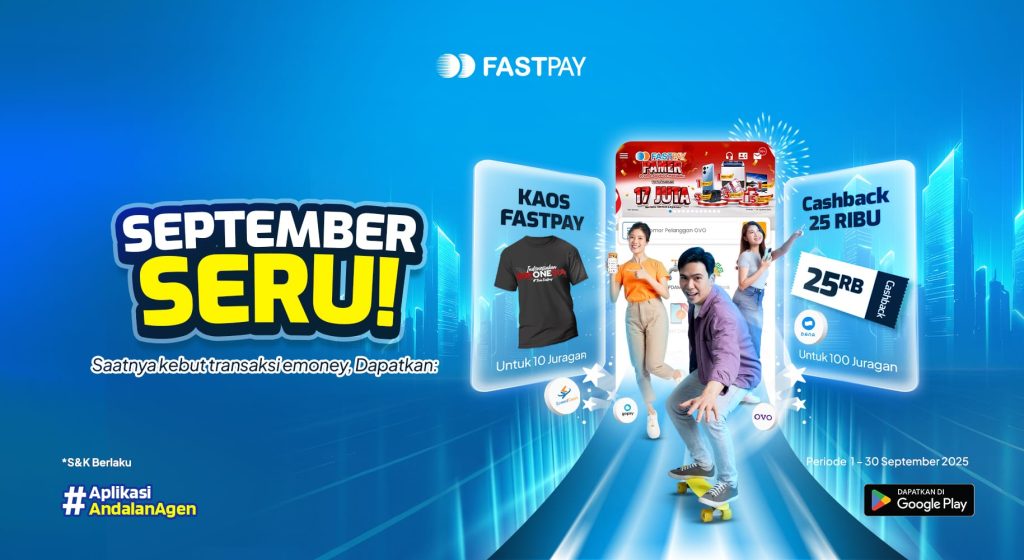 kaos fastpay gratis untuk juragan pemenang transaksi emoney
