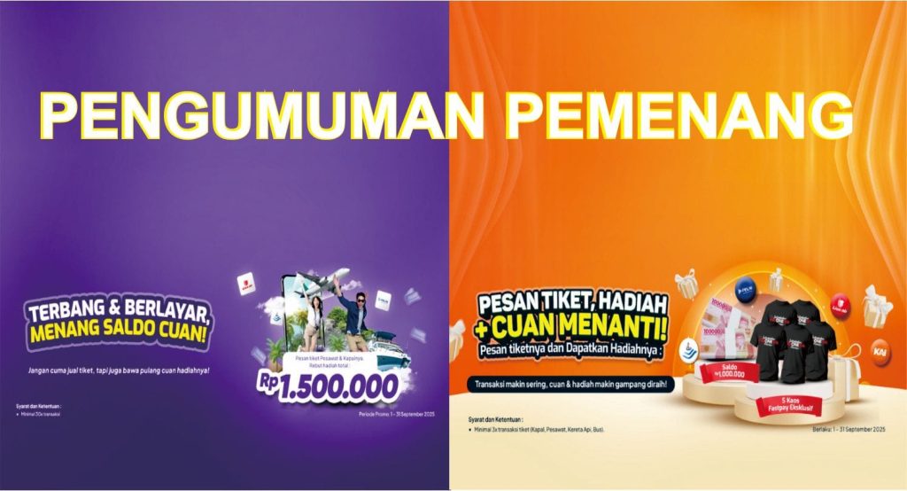 Pengumuman pemenang promo tiket september 2025