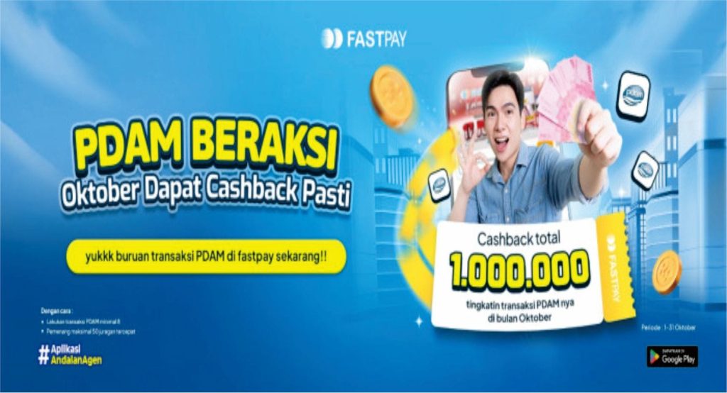 Promo Fastpay - PDAM BERAKSI - Cashback Pasti