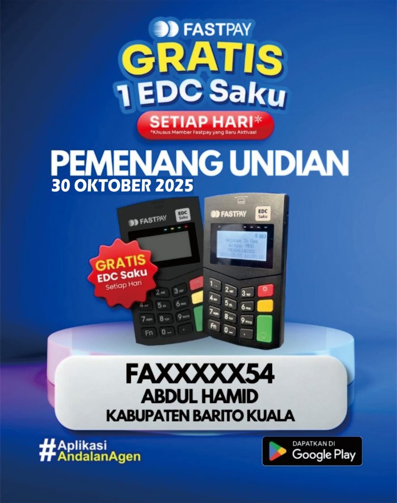 pemenang undian EDC saku gratis 30 Oktober 2025