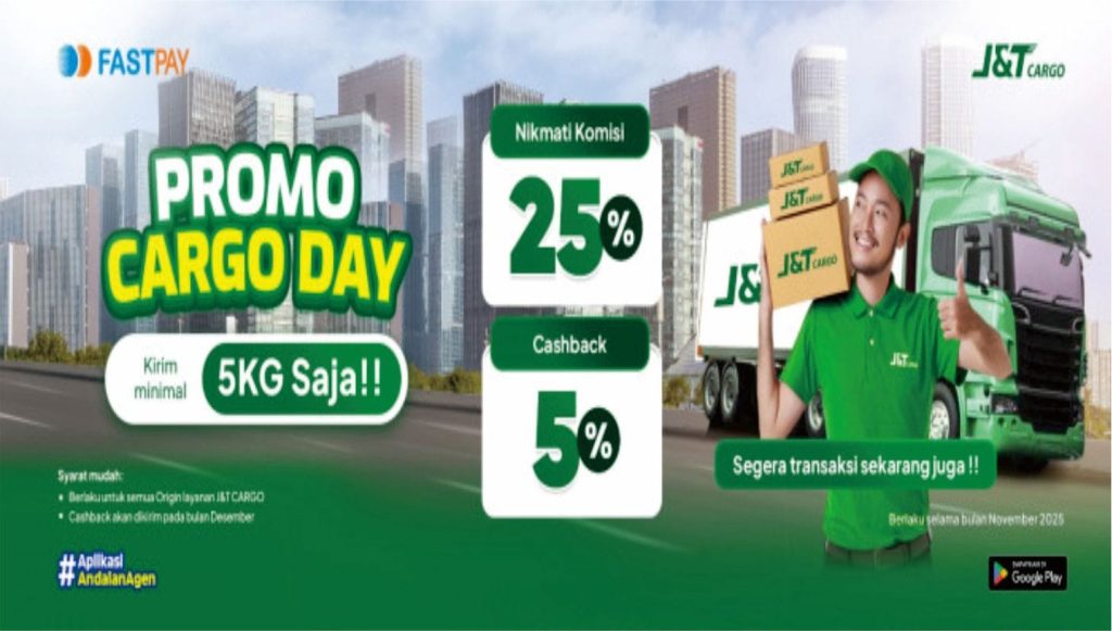 Komisi JNT Cargo di Fastpay