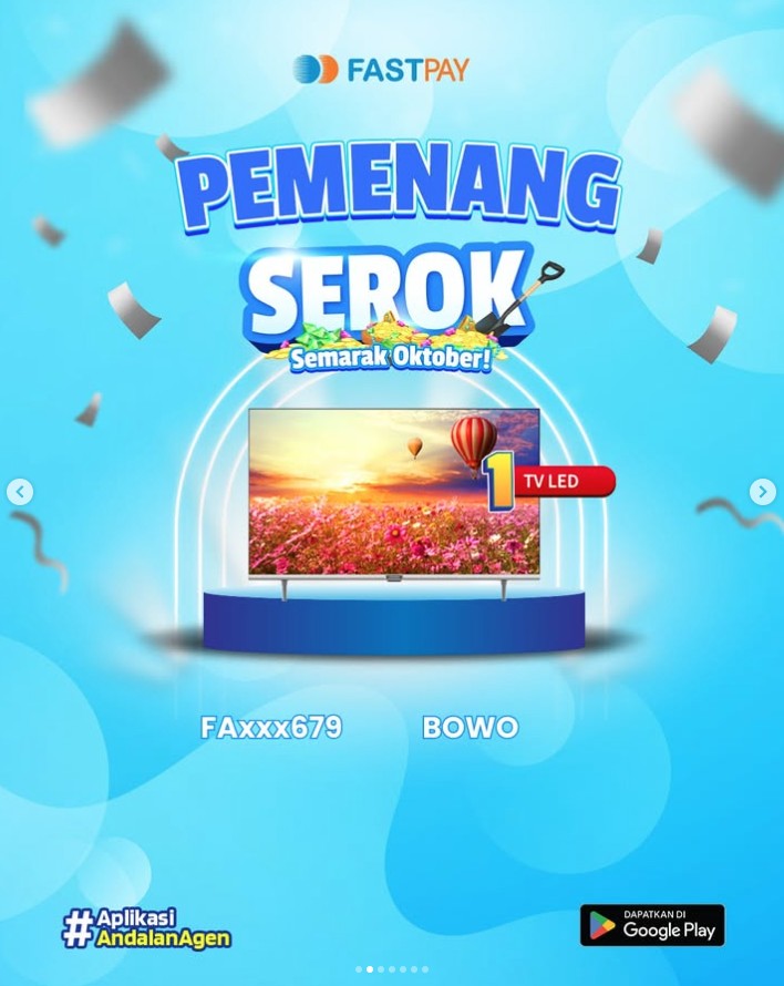 Pemenang Promo Fastpay SEROK - Semarak Oktober 2025-1 TV LED