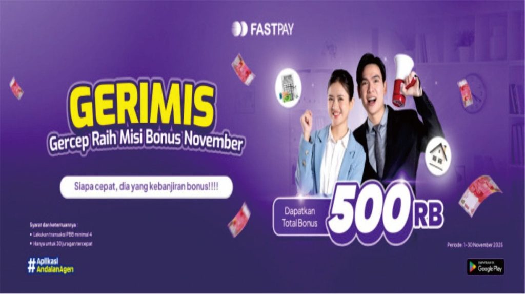 Promo Fastpay November 2025 - GERIMIS - Bonus Transaksi PBB