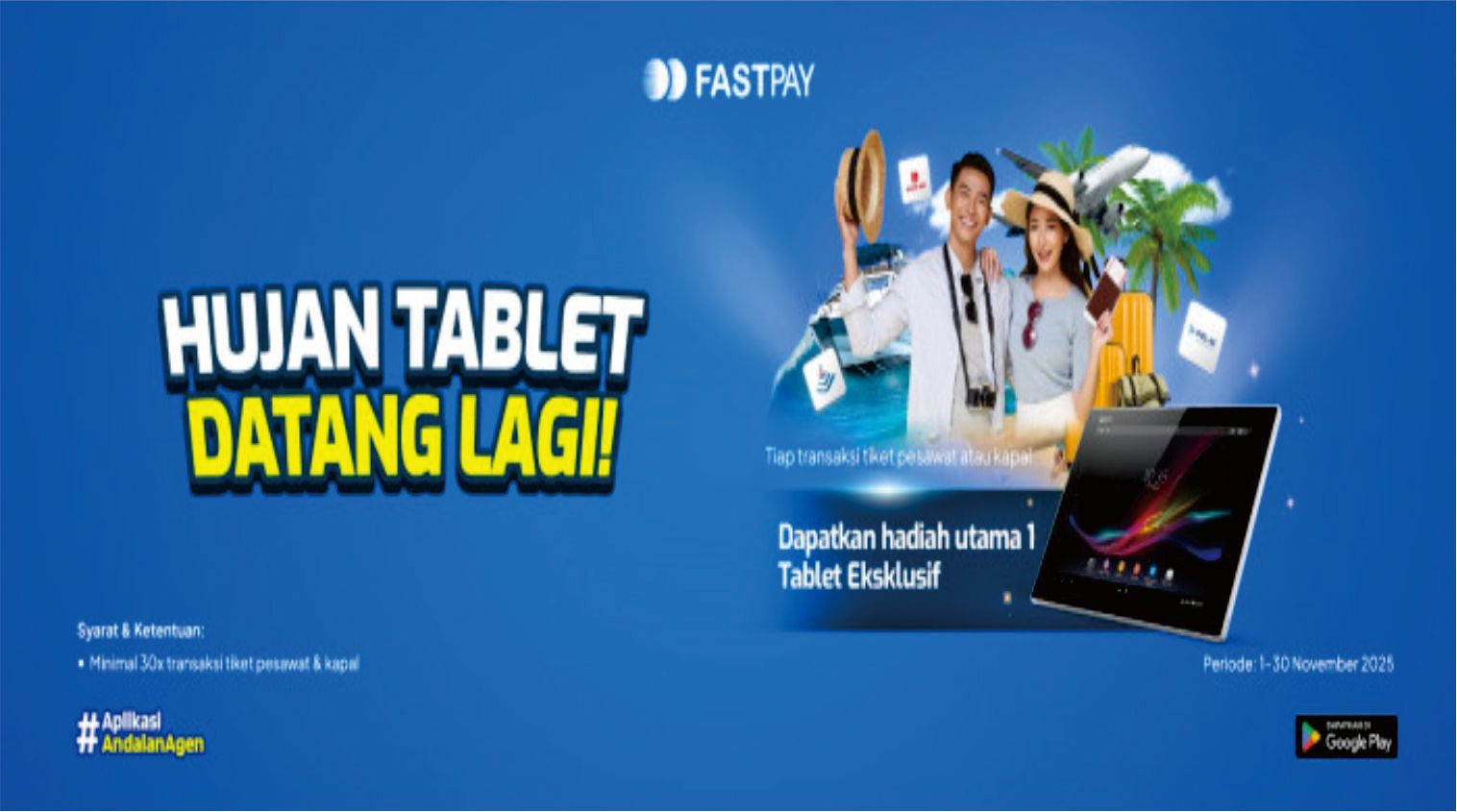 Promo Fastpay November 2025 - Hadiah Transaksi Tiket Kapal dan Pesawat