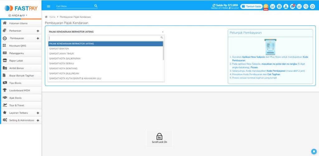 aplikasi bayar pajak online kendaraan fastpay