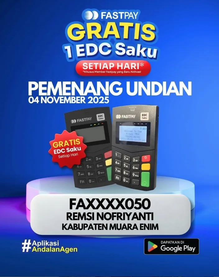 pemenang undian EDC saku gratis 4 November 2025