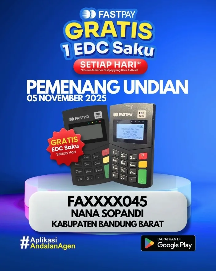 pemenang undian EDC saku gratis 5 November 2025