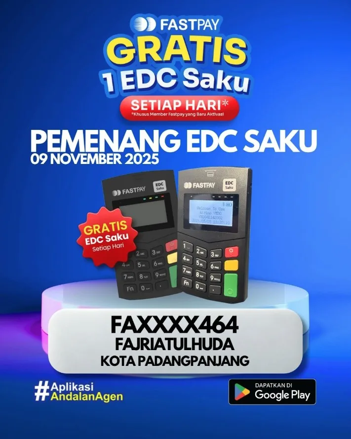 pemenang undian EDC saku gratis 9 November 2025