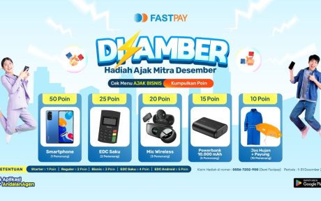 Promo Fastpay Ajak Mitra Desember Bonus Smartphone dan EDC Saku