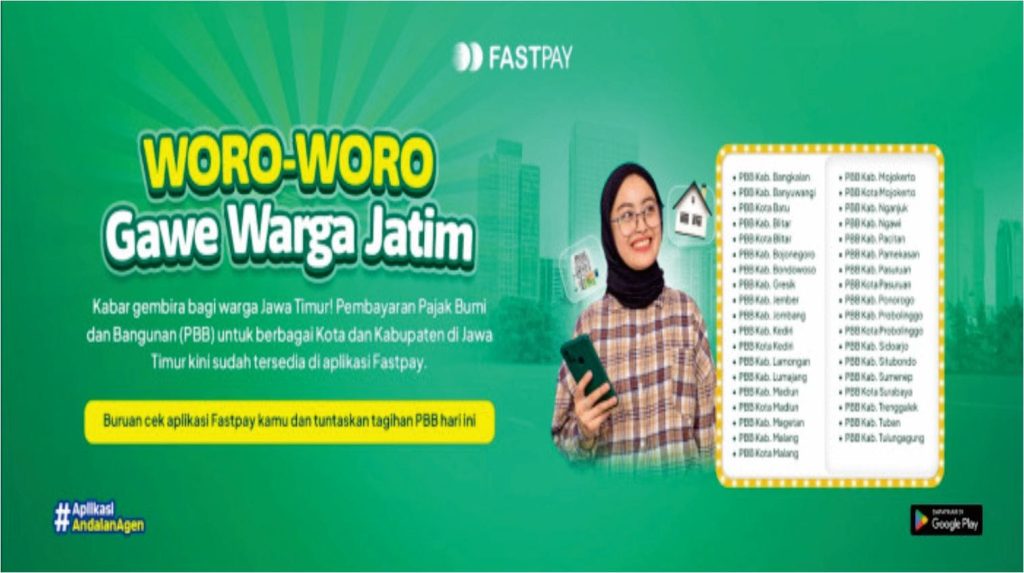Bayar PBB jawa timur online di aplikasi ppob fastpay