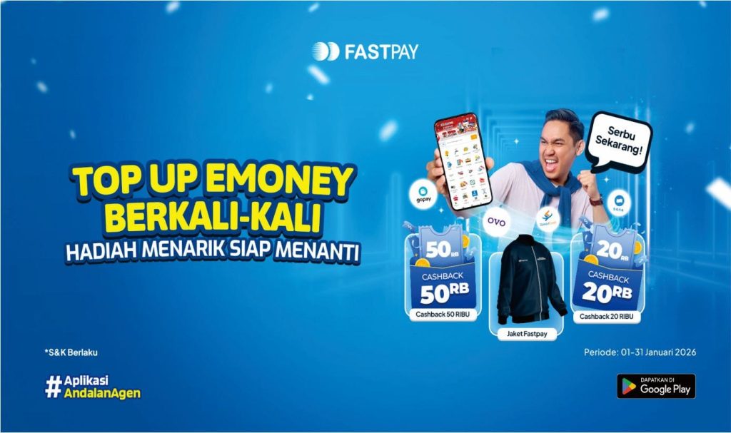 Promo Fastpay 2026 - Transaksi Emoney Ewallet-Hadiah menanti