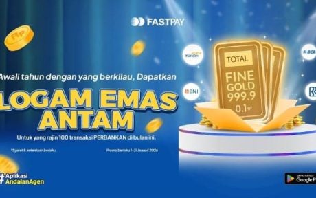 Promo Fastpay Transaksi Perbankan - Hadiah Logam Mulia Antam