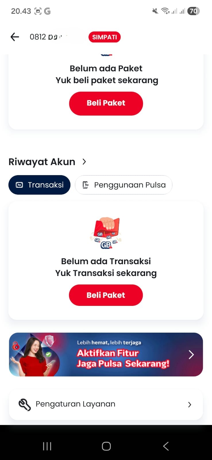 cara mengaktifkan jaga pulsa telkomsel 