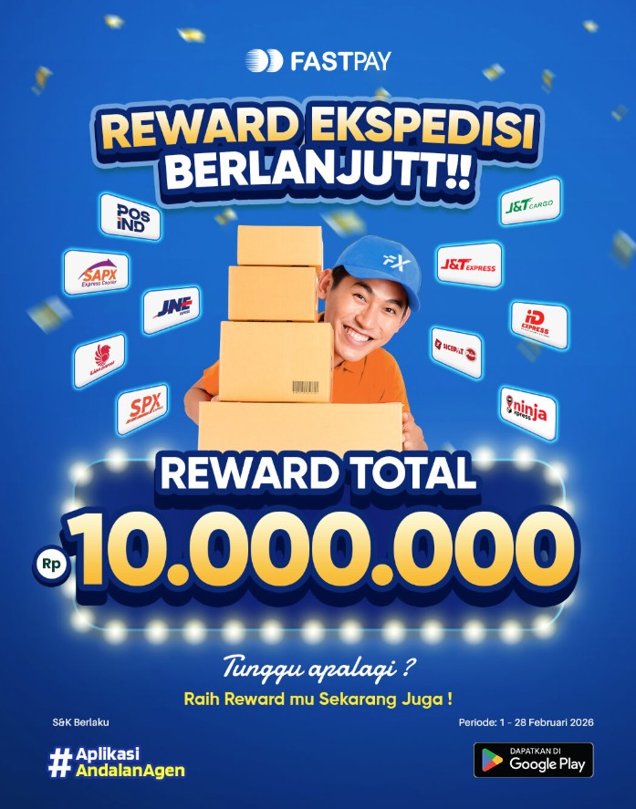 banner promo fastpay 2026 transaksi ekspedisi hadiah 10 juta