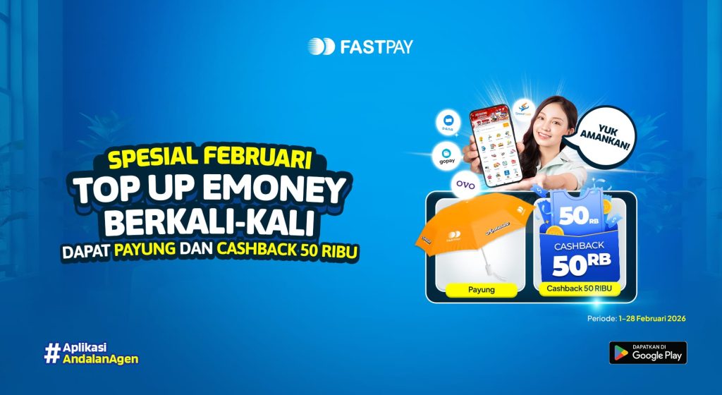 banner promo fastpay 2026 transaksi top emoney ewallet