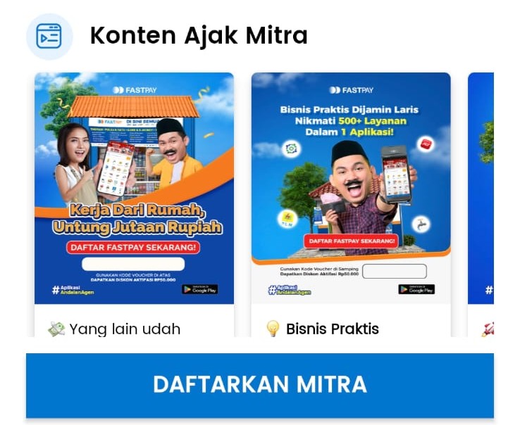 fitur konten ajak mitra fastpay