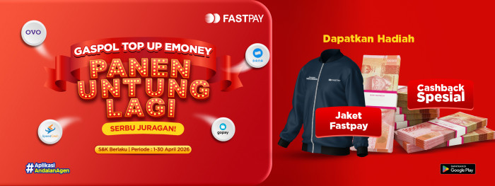 Promo Fastpay April 2026 - Topup ewallet