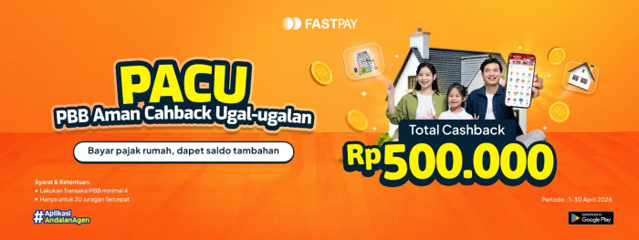Promo PACU Fastpay April 2026 Raih Cashback PBB