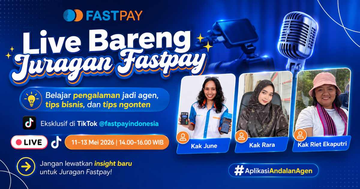 Banner live TikTok Fastpay 11-13 Mei 2026