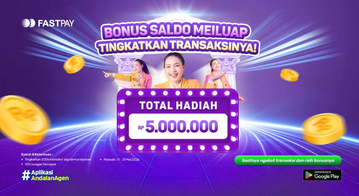Saldo Bonus Fastpay Mei 2026
