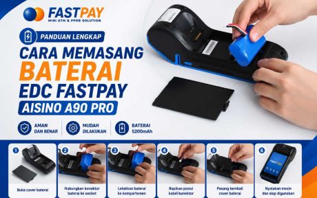 Cara Memasang Baterai EDC Fastpay AISINO A90 Pro