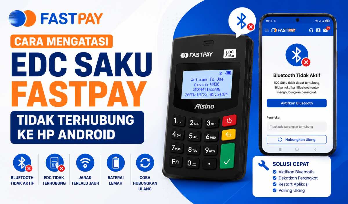 Cara Mengatasi EDC Saku Fastpay Tidak Terhubung ke HP Android
