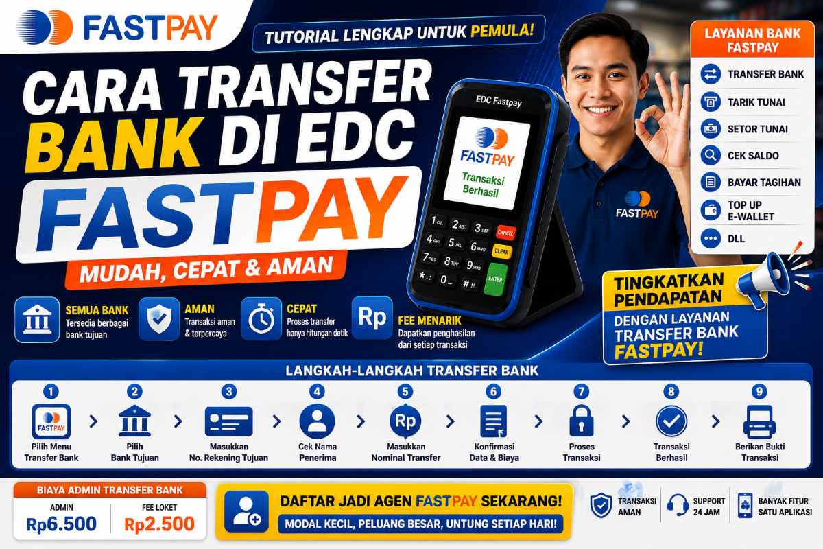 Cara Transfer Bank di EDC Fastpay