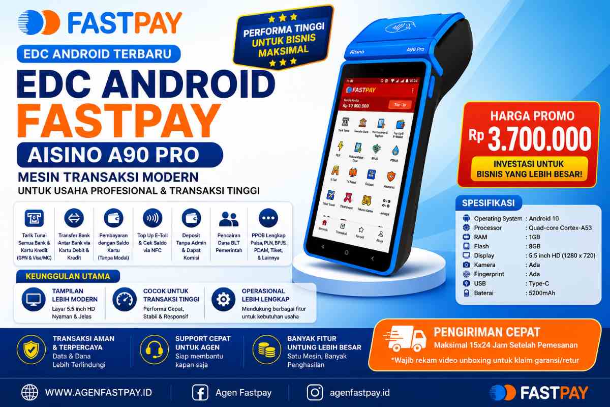 EDC Android Fastpay AISINO A90 PRO