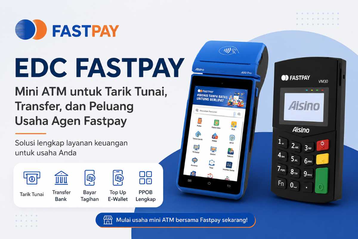 EDC Fastpay Mini ATM untuk Tarik Tunai dan Transfer
