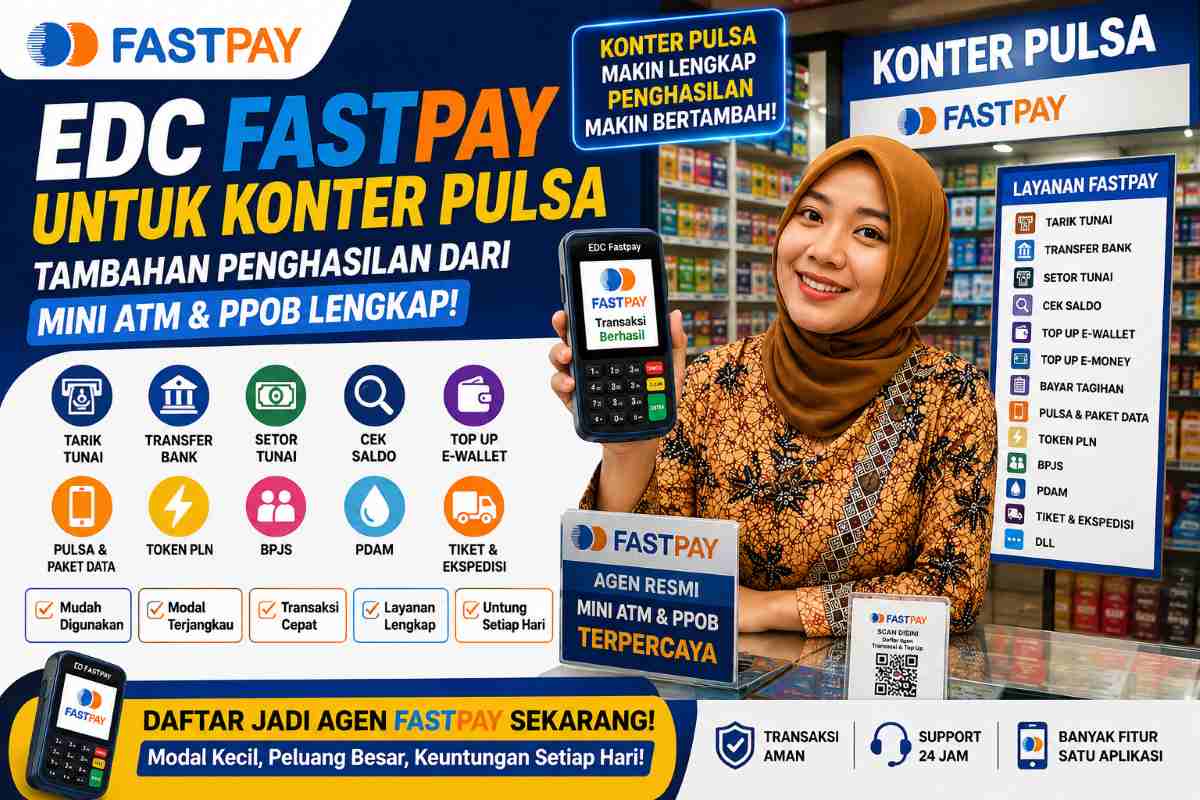 EDC Fastpay untuk konter pulsa