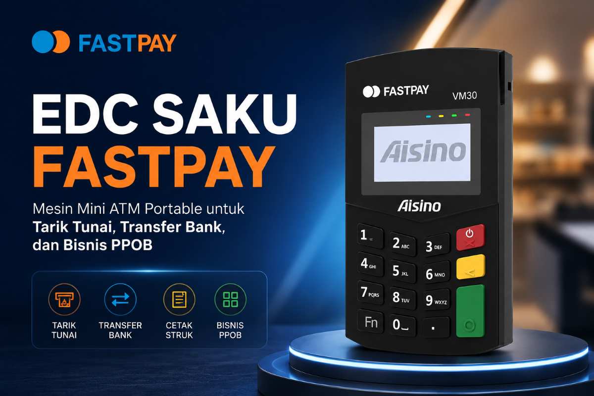 EDC Saku Fastpay: Mesin Mini ATM Portable untuk Tarik Tunai, Transfer Bank, dan Bisnis PPOB