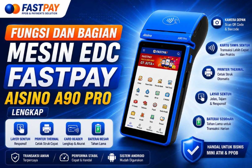 Fitur lengkap mesin EDC Fastpay A90 Pro
