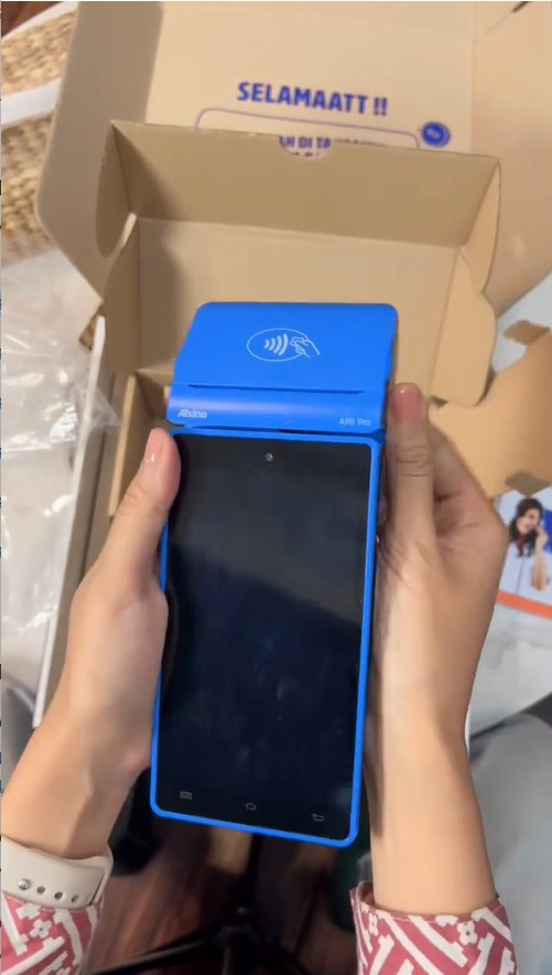 tampilan asli mesin mini ATM Fastpay tampak depan