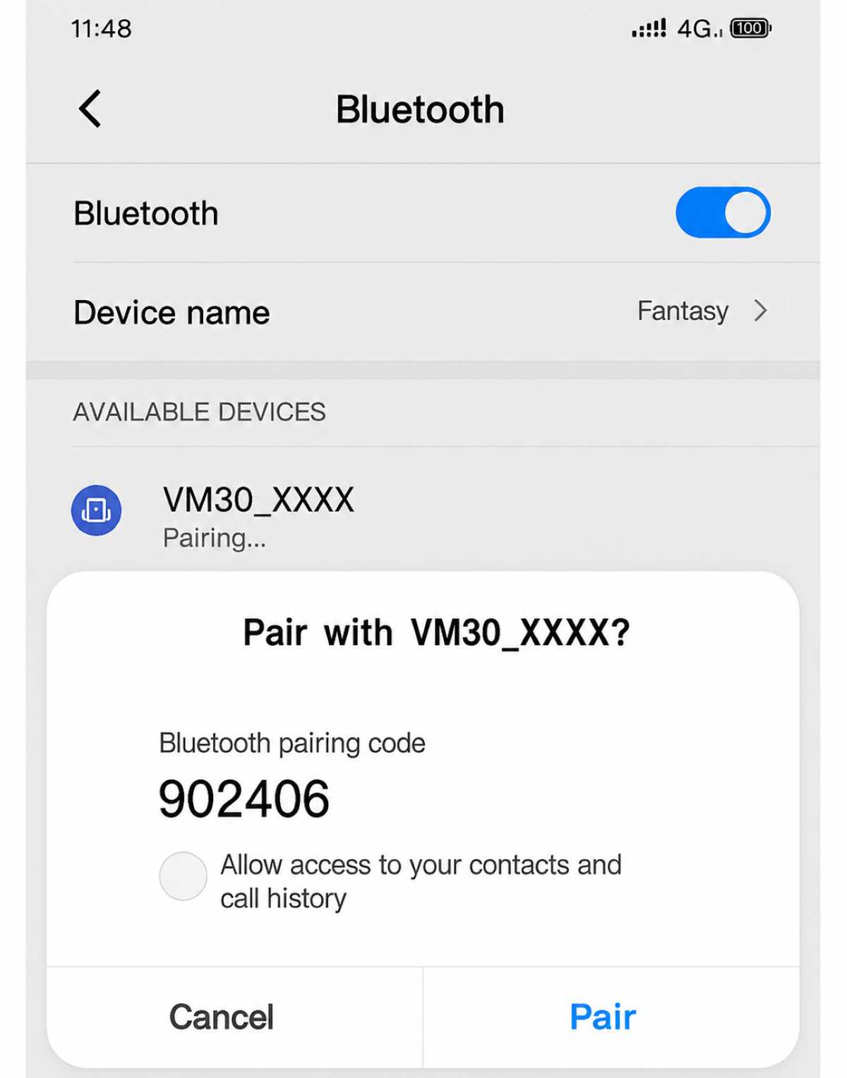 Pairing EDC Saku Fastpay dengan HP via Bluetooth