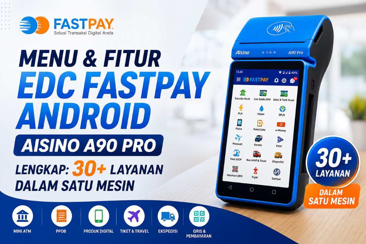 Menu dan Fitur EDC Fastpay Android AISINO A90 Pro Lengkap: 30+ Layanan dalam Satu Mesin