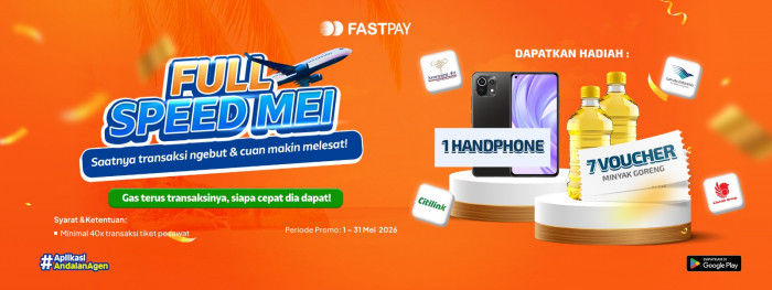 Promo transaksi Tiket Pesawat Fastpay Mei 2026