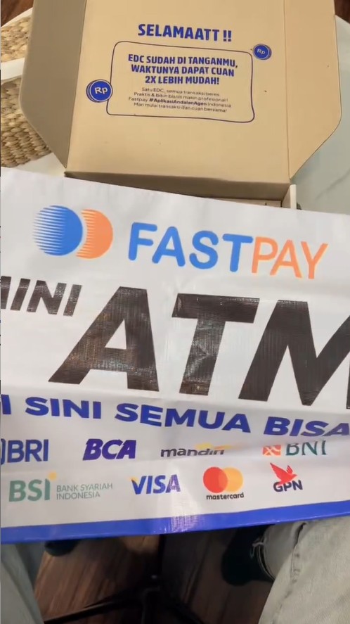 Spanduk Banner kelengkapan tambahan EDC Fastpay