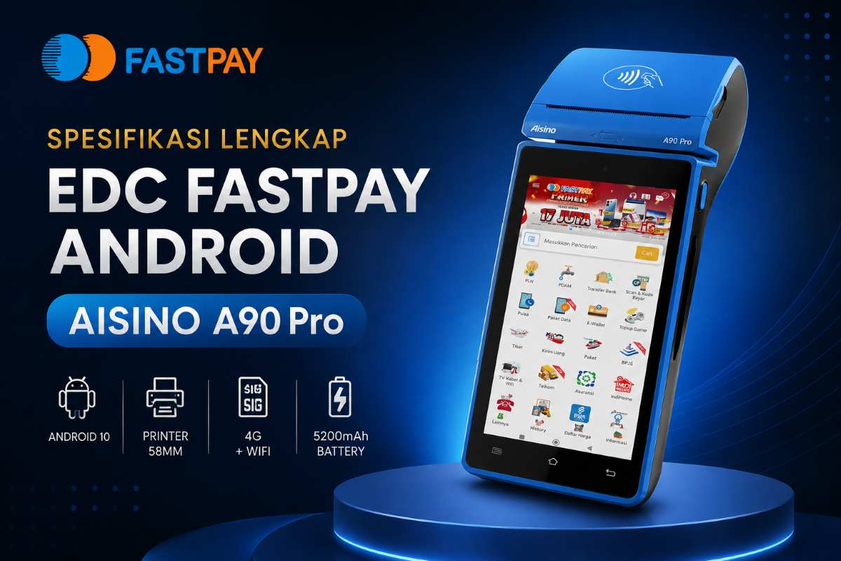 Spesifikasi lengkap EDC Fastpay Android AISINO A90 Pro