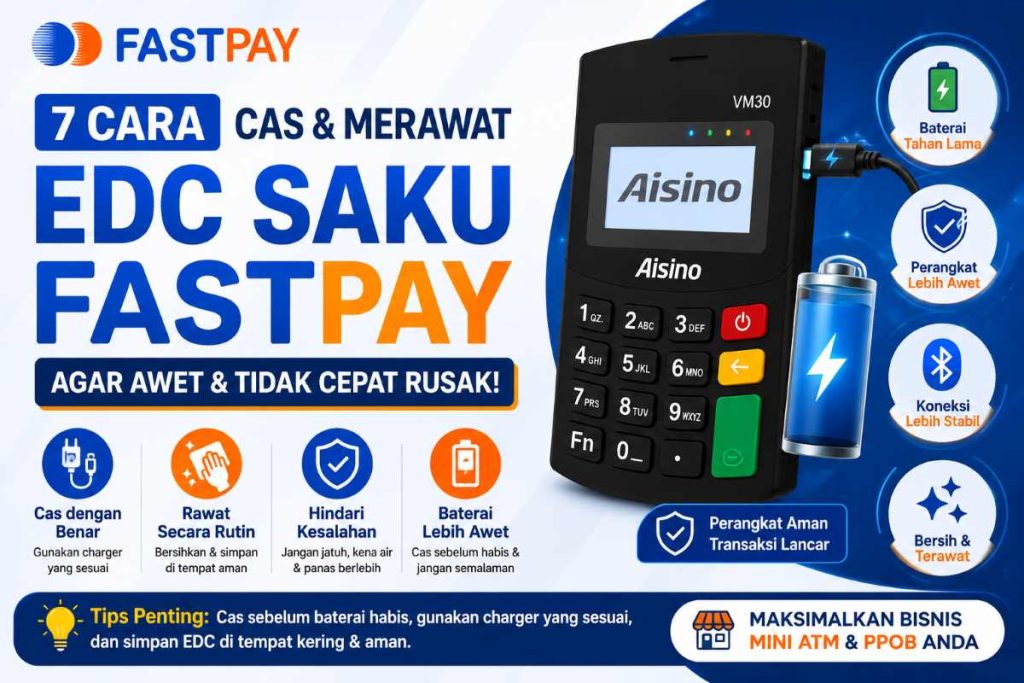 cara cas dan merawat EDC Saku Fastpay